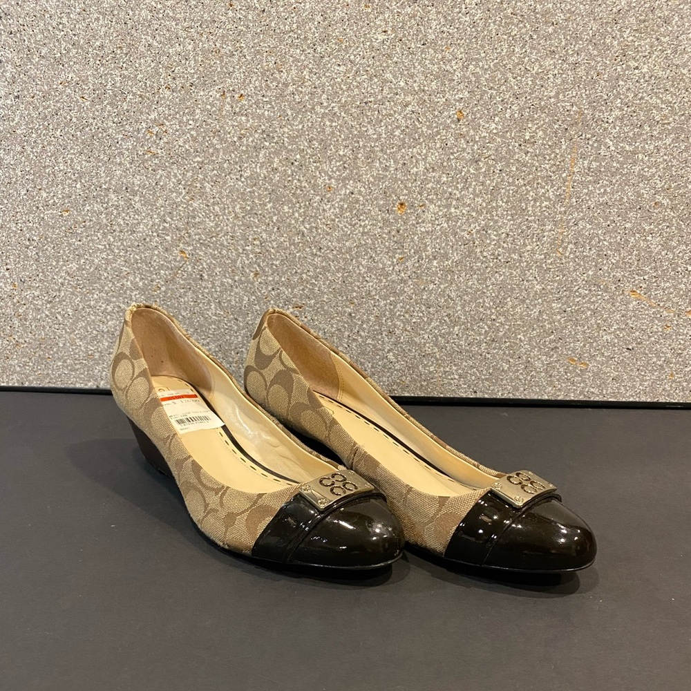 Coach Women's Brown and Tan Wedge Heels - Picture 11 of 11